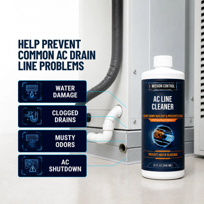 AC Line Cleaner tablet close-up