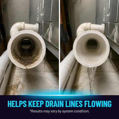 AC Line Cleaner dissolving into 30-day maintenance dose