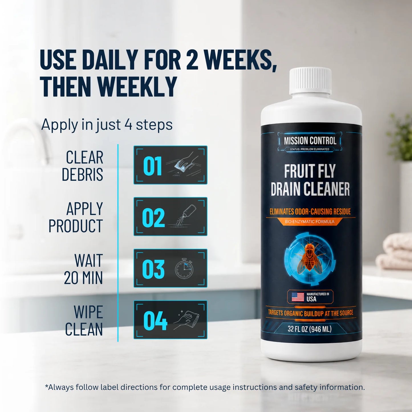 Fruit Fly Drain Cleaner routine drain maintenance schedule