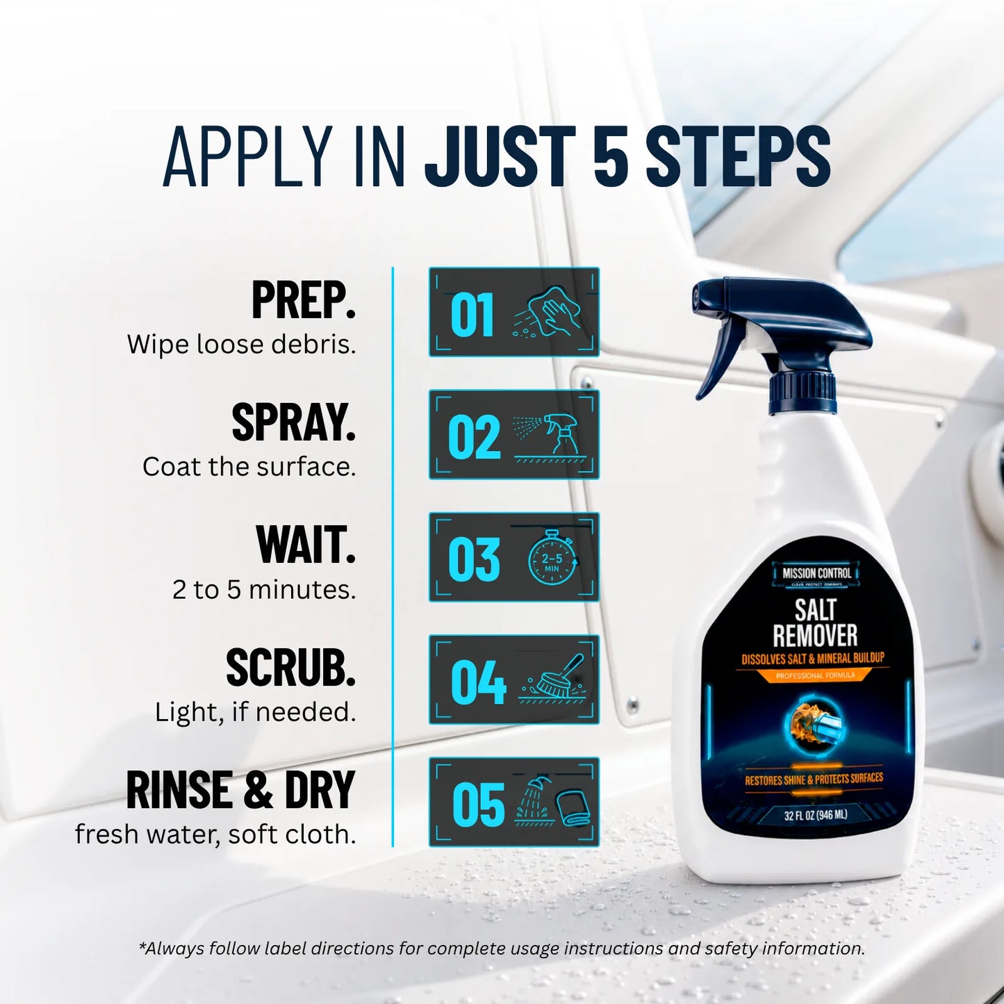 Salt Remover Spray spray and rinse routine directions
