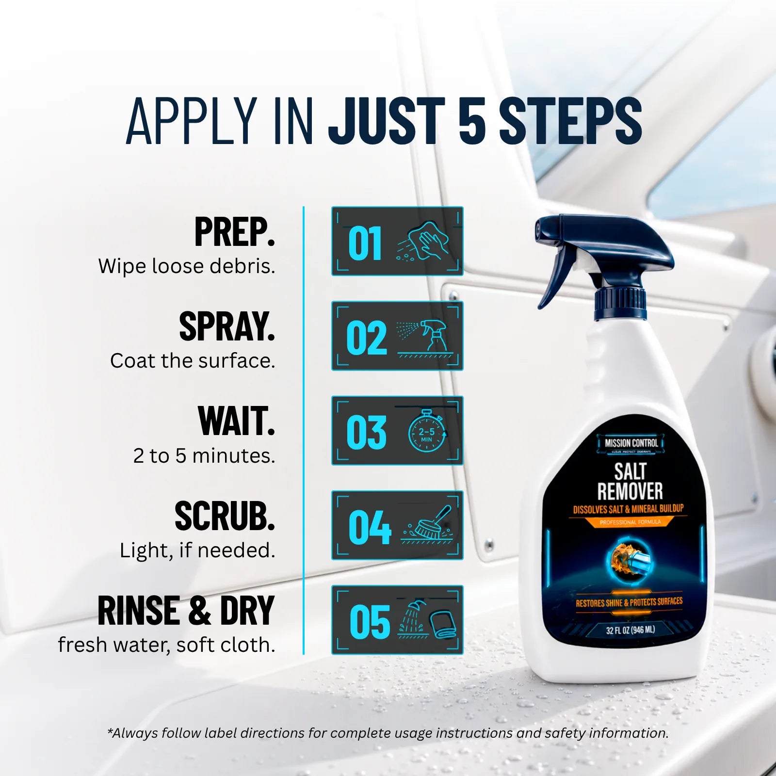 Salt Remover Spray spray and rinse routine directions